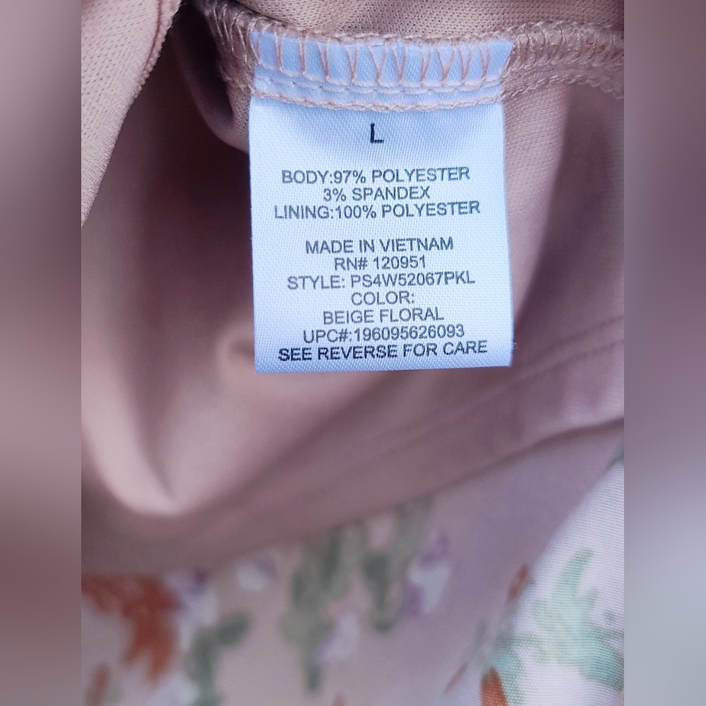 Pink Republic Floral Peasant Mini Dress β Size Large - Picture 9 of 17